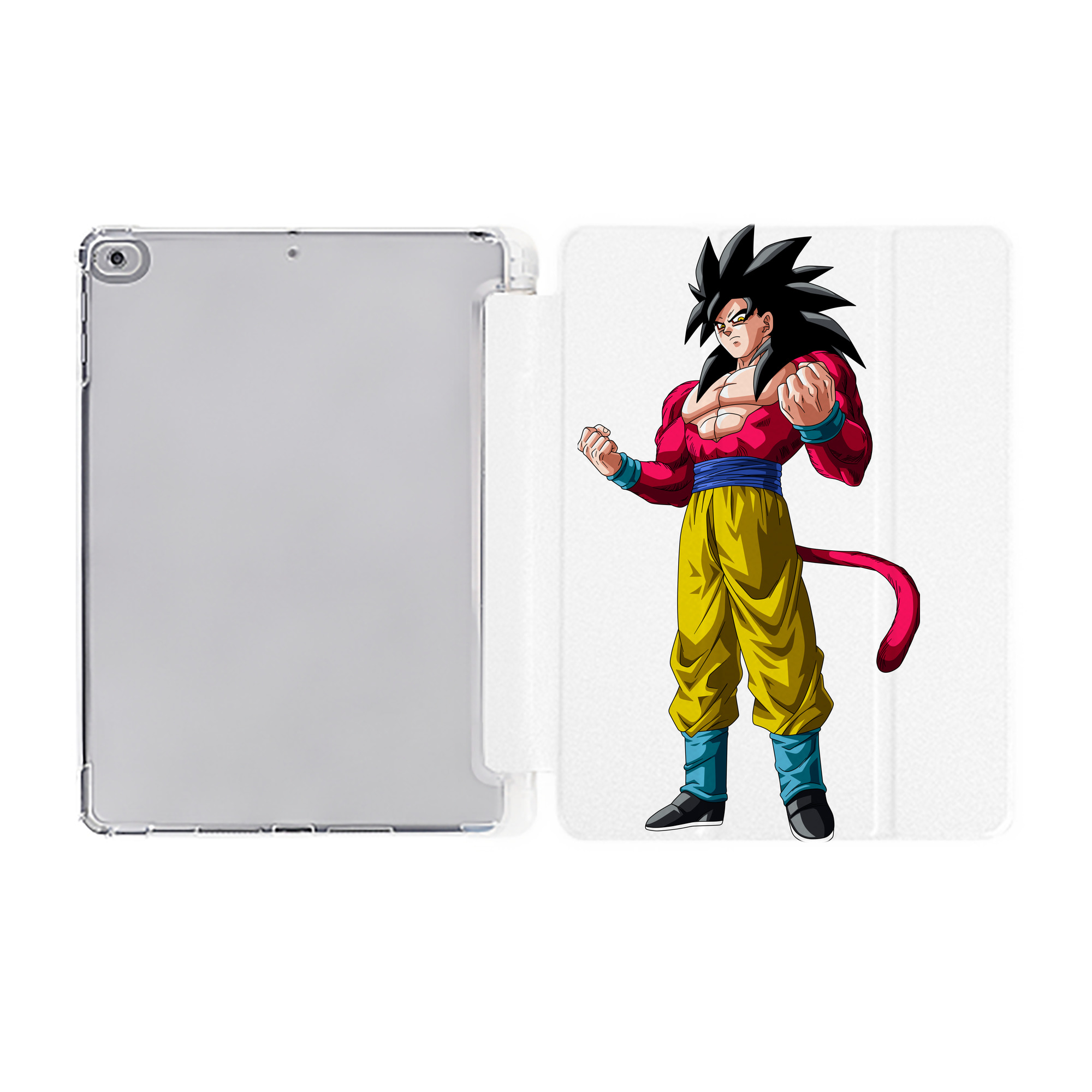（画像用） ドラゴンボール 孫悟空（そん ごくう）Son Goku カカロット DRAGON BALL Kakarotto IPad ケース ペン収納付き 三つ折りスタンド PUレザー×シリコン 対応機種9.5/10.5/10.9インチ